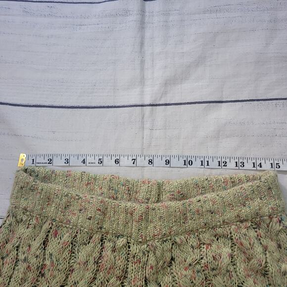 Intimately Free People Size M Under The Mistletoe Light Olive Green Knit Joggers - Picture 3 of 8